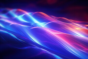 abstract purple neon lines and swirl 3d background on black. Motion blur backdrop.