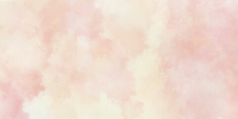 Pink background with watercolor cloud and sky. pink sky and natural white cloud. pink cloud sky on art graphics, pink background.	

