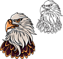 Eagle head vector