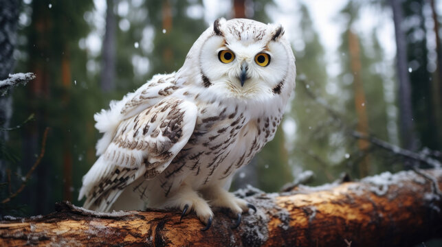 The snowy owl Bubo scandiacus, also known as the polar, the white and the Arctic owl, is a large, white owl of the true owl family