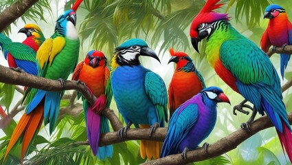 Naklejka premium blue and yellow macaw