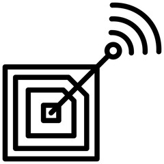 Rfid Outline Icon