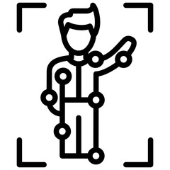 Motion Tracking Outline Icon