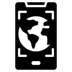 Virtual World Glyph Icon