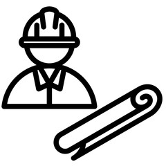 Contractor Outline Icon