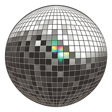 vector image of a disco ball outline only simple 