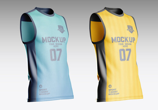 Sleeveless Racer Jersey Mockup
