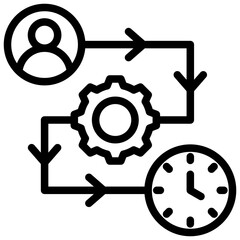 Workflow Outline Icon