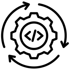 Continuous Integration Outline Icon