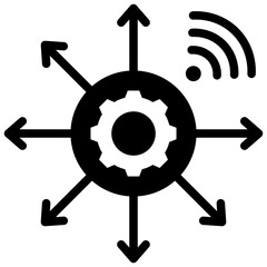 Obraz premium Deployment Glyph Icon