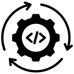 Continuous Integration Glyph Icon