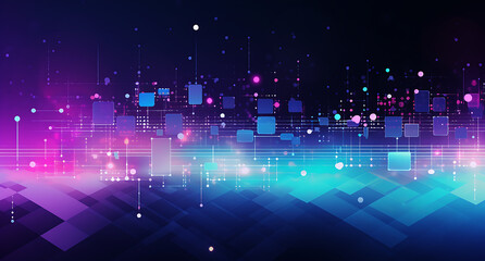 Digital informational technology background, generative ai