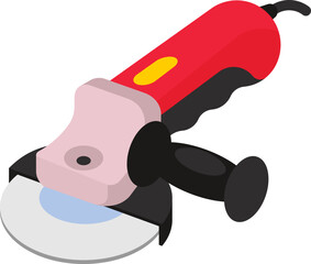 Illustrazione vettoriale di una smerigliatrice angolare