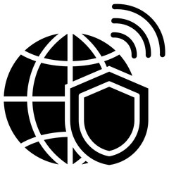 Internet Security Glyph Icon