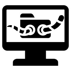 Worm Glyph Icon