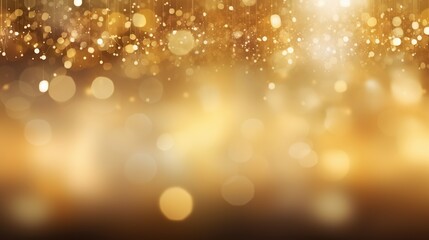 Gold splashes on a bright background,. Festive bokeh texture