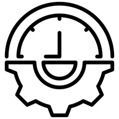 Work Hours Outline Icon