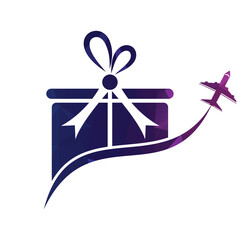 Travel gift vector logo design