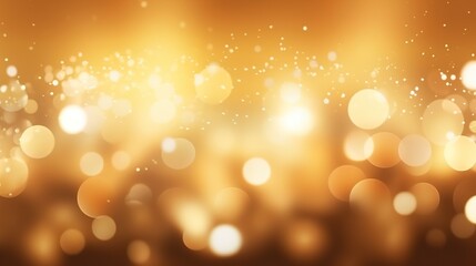 Gold splashes on a bright background,. Festive bokeh texture