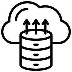 Data Storage Outline Icon