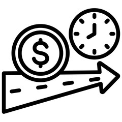 Future Business Outline Icon