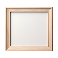 wooden photo frame. generative ai. png format
