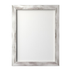 wooden old style photo frame. generative ai. png format