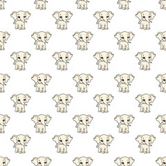 Beautiful seamless elephant pattern design for decorating, backdrop, fabric, wallpaper and etc.
