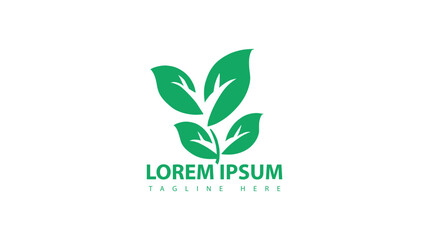 Green leaf logo nature element vector icon.