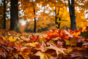 autumn leaves in the park