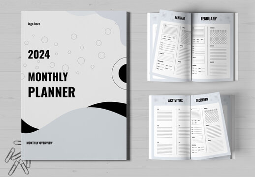 Monthly Planner Notebook Layout