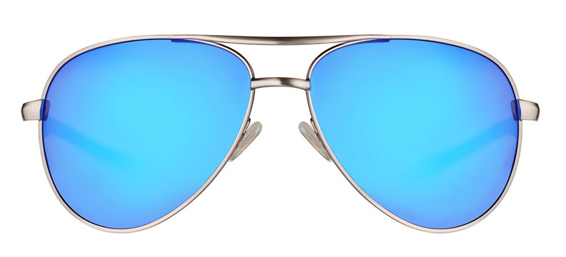 modern aviator sunglasses isolated
