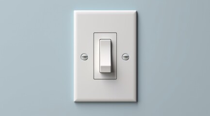 White light switch on a wall.