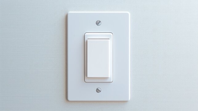 White light switch on a wall.