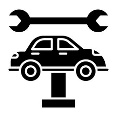 Car Maintenence Glyph Icon