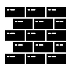 Obraz premium Brick Wall Glyph Icon