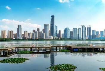 Wuhan city skyline, China