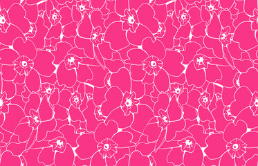 Floral pattern seamless vector background. Foliage and flower wallpaper design of nature.