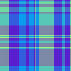Check seamless pattern of vector background texture with a tartan fabric plaid textile.