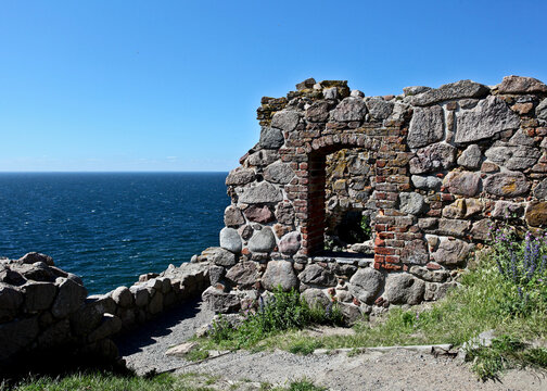 Hammershus at the Baltic Sea