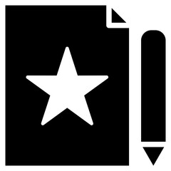 Content Writing Glyph Icon