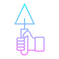 Triangular Shovel Gradient Icon