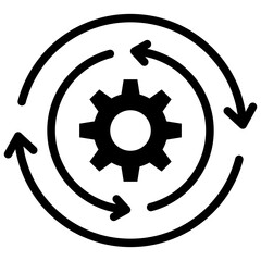 Process Glyph Icon