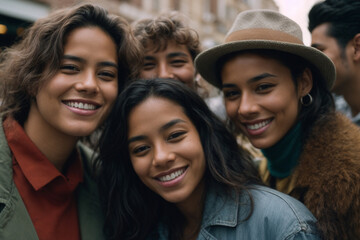 Obraz premium portrait of a group of friends smiling