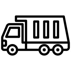 Garbage Truck Outline Icon