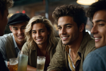 Obraz premium group of people in bar