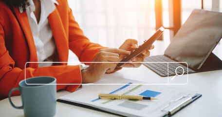 Searching Browsing Internet Data Information Networking Concept with blank search bar.