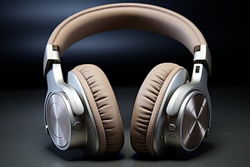 Fototapeta na wymiar Elegant and minimalist headphones with a focus on comfort and style, Generative AI
