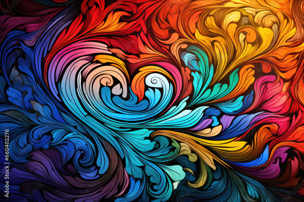 Poster colored spiral pattern abstract background