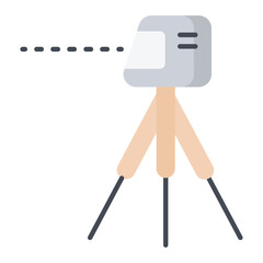 Laser Level Flat Icon